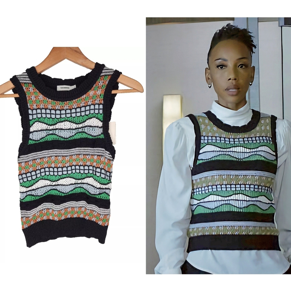 Sandro Paris Timothee Sweater Vest Size XS